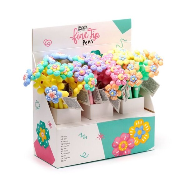 ESFEROGRAFICA PONTA FINA FLORES MARAVILHOSAS - PRETA