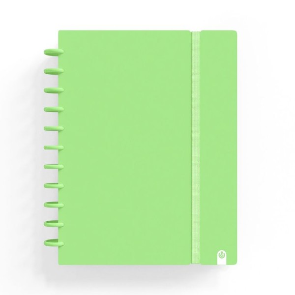 CADERNO INTELIGENTE "CAPA DURA" INGENIOX A4 100gr. 80FLS PAUTADO COR VERDE PASTEL