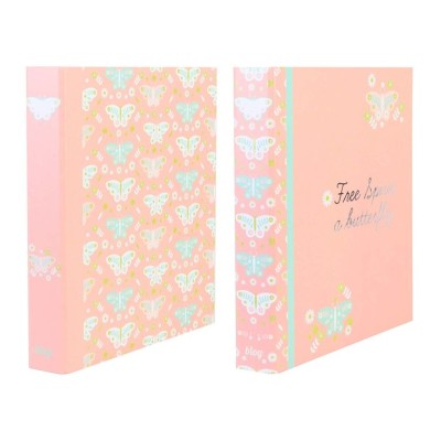 PASTA ARQUIVO ANCOR B'LOG BUTTERFLIES 2024 L/E 40MM 4 ARGOLAS SORTIDO