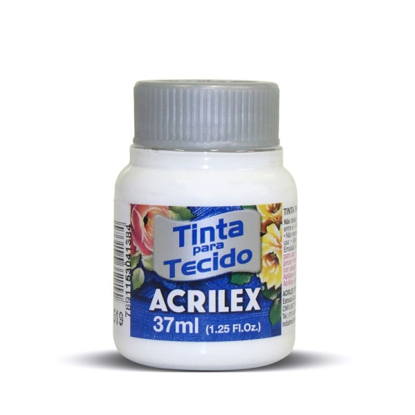 FRASCO TINTA TECIDO ACRILEX 37ML BRANCO 519