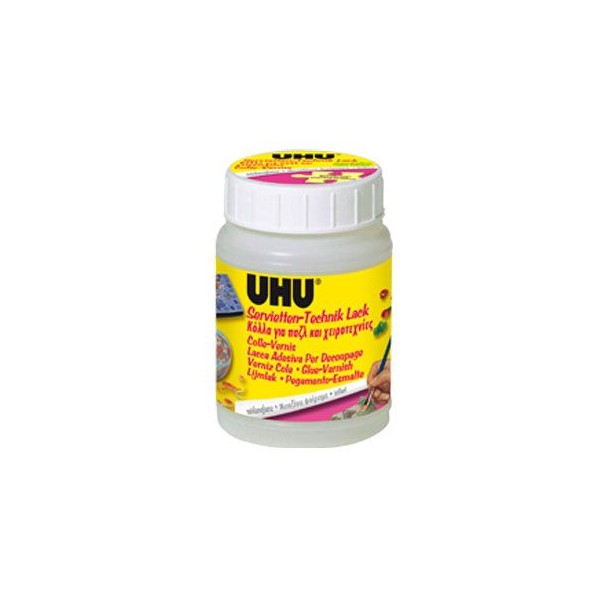 FRASCO C/ COLA VERNIZ UHU CREATIV 150ml / 158gr.