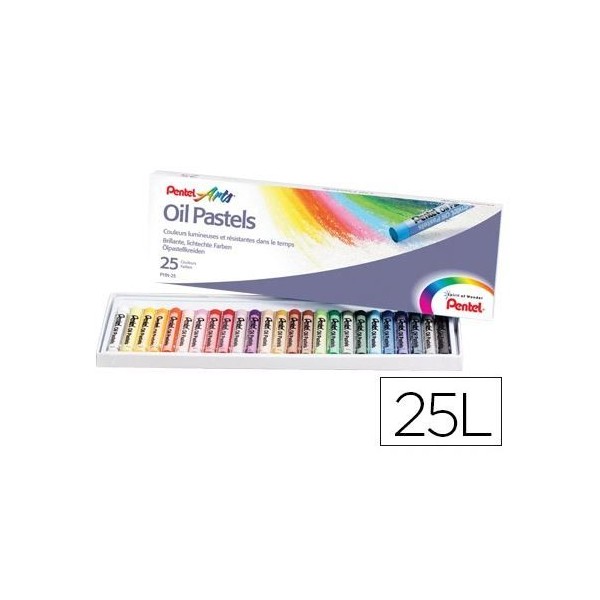 CAIXA C/ 25 x LAPIS PASTEL DE OLEO PENTEL OIL