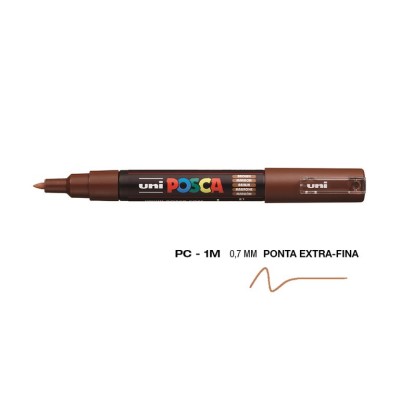 MARCADOR UNIBALL POSCA PC1M 0,7mm CASTANHO 