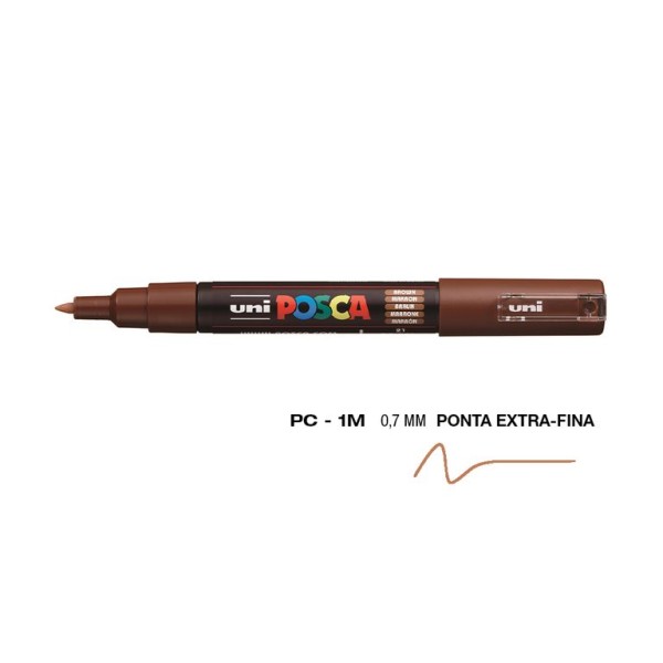 MARCADOR UNIBALL POSCA PC1M 0,7mm CASTANHO 