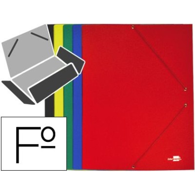 PASTA CARTAO PLASTIFICADO LP  C/ 3xABAS  A4 FOLIO C/ ELASTICOS  CORES SORTIDAS