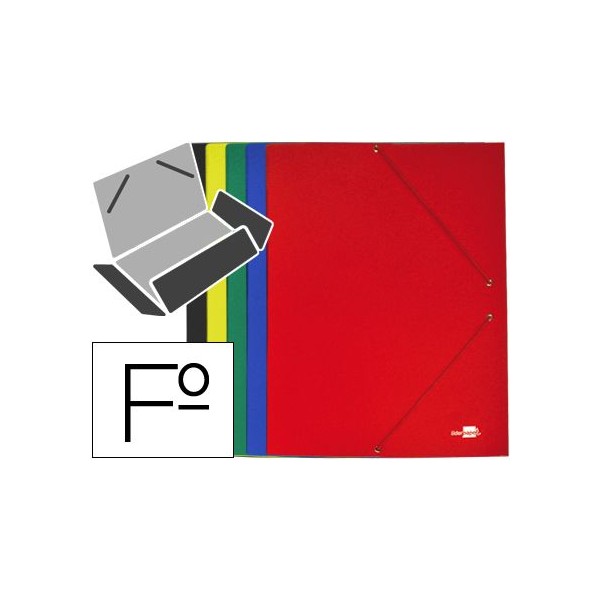 PASTA CARTAO PLASTIFICADO LP  C/ 3xABAS  A4 FOLIO C/ ELASTICOS  CORES SORTIDAS