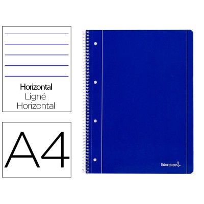 CADERNO ESPIRAL CAPA AZUL A4 80FLS PAUTADO