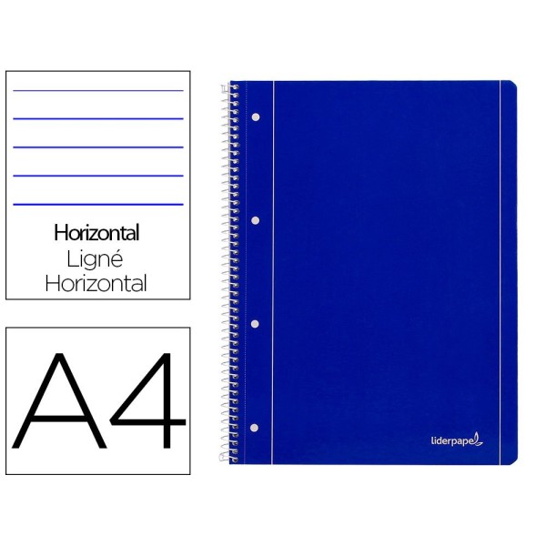 CADERNO ESPIRAL CAPA AZUL A4 80FLS PAUTADO