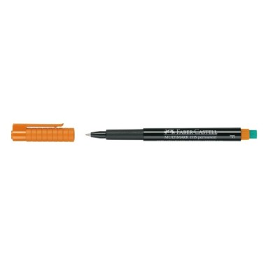 MARCADOR ACETATO PERMANENTE FABER-CASTELL 0.6MM F LARANJA