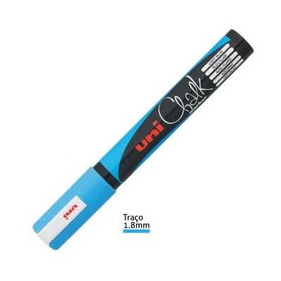 MARCADOR GIZ LIQUIDO UNIBALL CHALK  PWE-5M 1.8 a 2.5mm AZUL CLARO