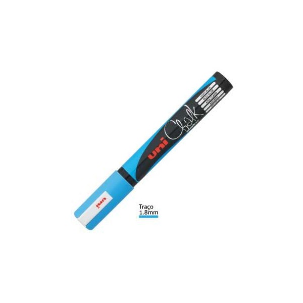 MARCADOR GIZ LIQUIDO UNIBALL CHALK  PWE-5M 1.8 a 2.5mm AZUL CLARO