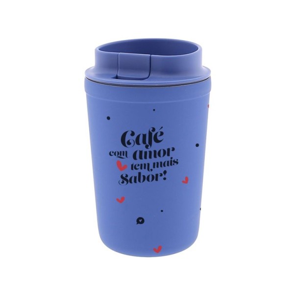 COPO TERMICO LOVELY STORY "CAFE COM AMOR" 350ML