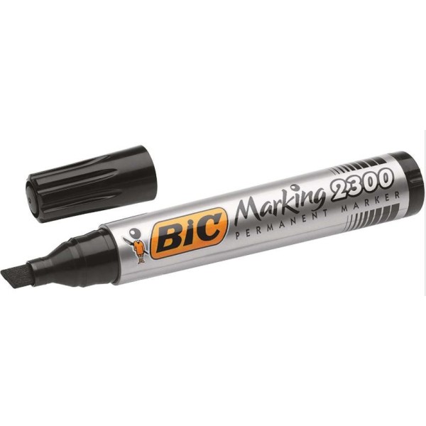MARCADOR PERMANENTE BIC MARKING 2300 PT-BISELADA 3,7MM - 5,5MM PRETO