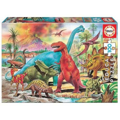PUZZLE EDUCA 100 PECAS DINOSSAUROS