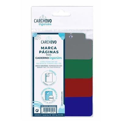 SINALIZADOR / MARCADOR PAGINA PP P/ CADERNO INTELIGENTE INGENIOX 4 POSIÇOES OPACO