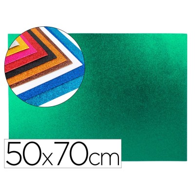 PLACA GOMA EVA 50x70CM VERDE PURPURINA