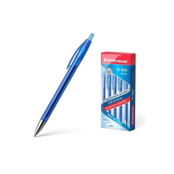 ESFEROGRAFICA RETRATIL GEL ERICHKRAUSE  R-301 PONTA 0.5MM -  AZUL