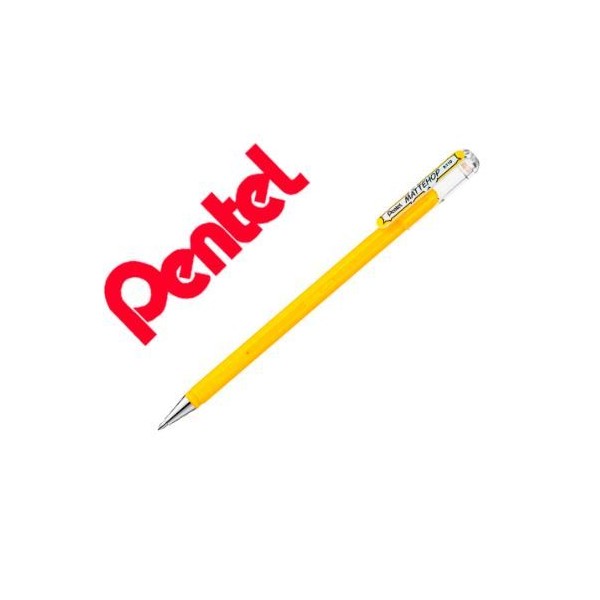 ESFEROGRAFICA ROLLER GEL PENTEL MATTEHOP K110 1.0mm AMARELO