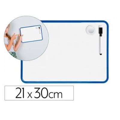 QUADRO BRANCO PORTATIL (A4) DUPLA FACE MAGNETICO C/ MARCADOR / IMAN  E APAGADOR