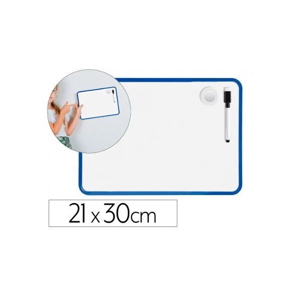QUADRO BRANCO PORTATIL (A4) DUPLA FACE MAGNETICO C/ MARCADOR / IMAN  E APAGADOR