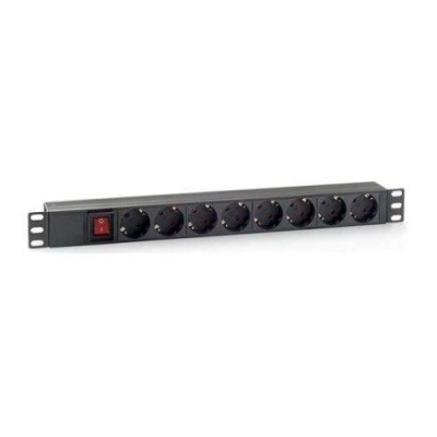 BLOCO 8 TOMADAS C/ INTERRUPTOR C/ CABO 1.8MT  - P/ BASTIDORES