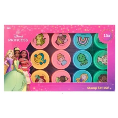 BLISTER C/ 15 x CARIMBOS DISNEY PRINCESS C/ FIGURAS SORTIDAS 