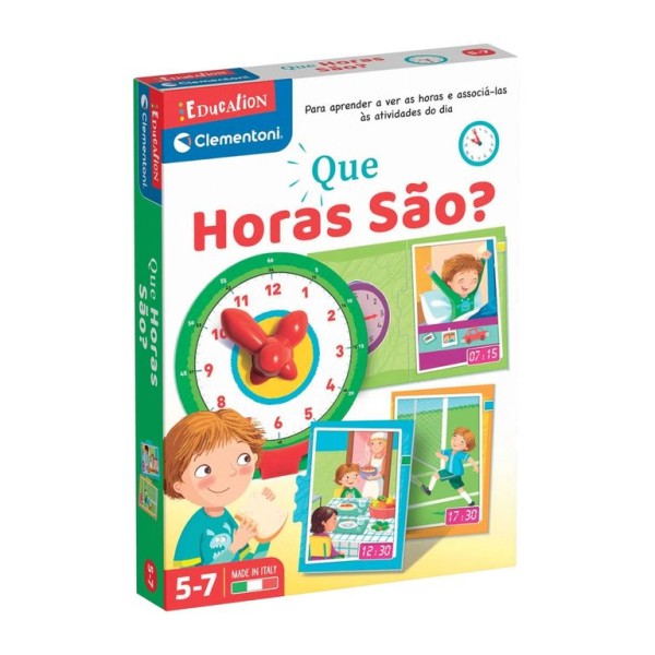 JOGO CLEMENTONI QUE HORAS SAO? 