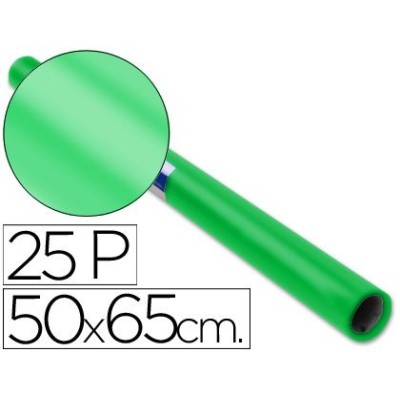 ROLO PAPEL LUSTRO 50x65cm 25FLS VERDE