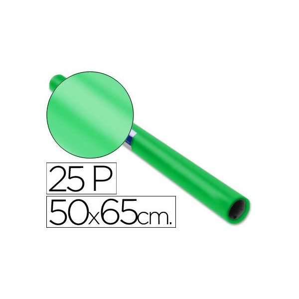ROLO PAPEL LUSTRO 50x65cm 25FLS VERDE