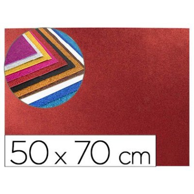 PLACA GOMA EVA 50x70CM VERMELHO PURPURINA