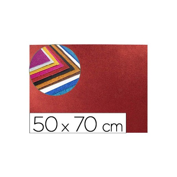 PLACA GOMA EVA 50x70CM VERMELHO PURPURINA