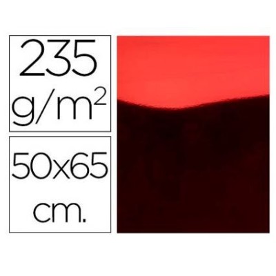 CARTOLINA 50x65cm 240/250gr. VERMELHA METALIZADO