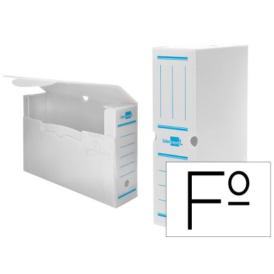 CAIXA DE ARQUIVO DEFINITIVO LP POLIPROPILENO 360x260x100mm BRANCO