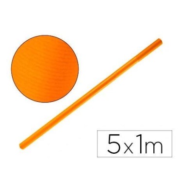 ROLO PAPEL KRAFT 65gr/m2  5x1MT - LARANJA FORTE