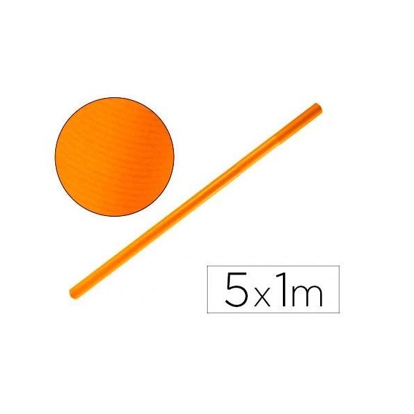 ROLO PAPEL KRAFT 65gr/m2  5x1MT - LARANJA FORTE