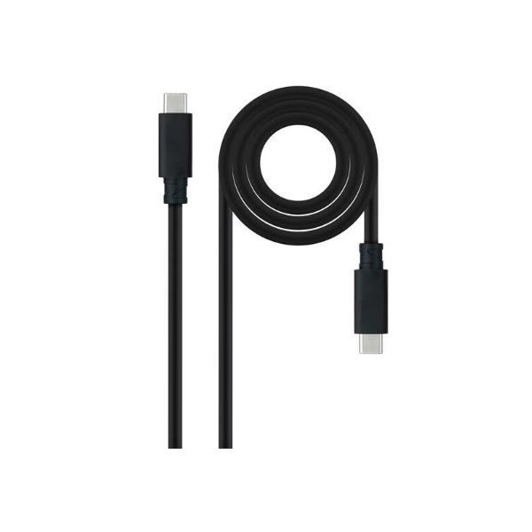 CABO USB-C (M) / USB-C (M) NANOCABLE  5A 2MT -  PRETO
