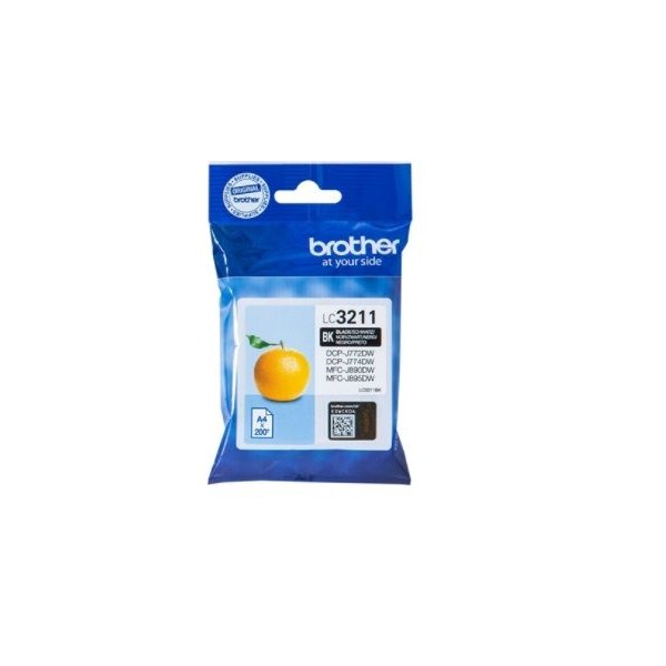 TINTEIRO BROTHER LC3211 PRETO ORIGINAL