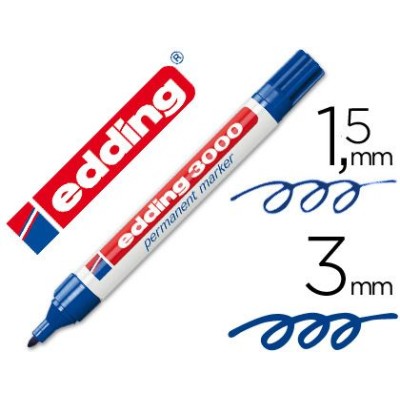 MARCADOR PERMANENTE EDDING 3000 PT-CN 1,5-3MM AZUL