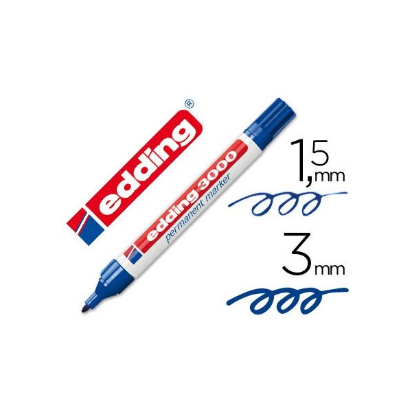 MARCADOR PERMANENTE EDDING 3000 PT-CN 1,5-3MM AZUL