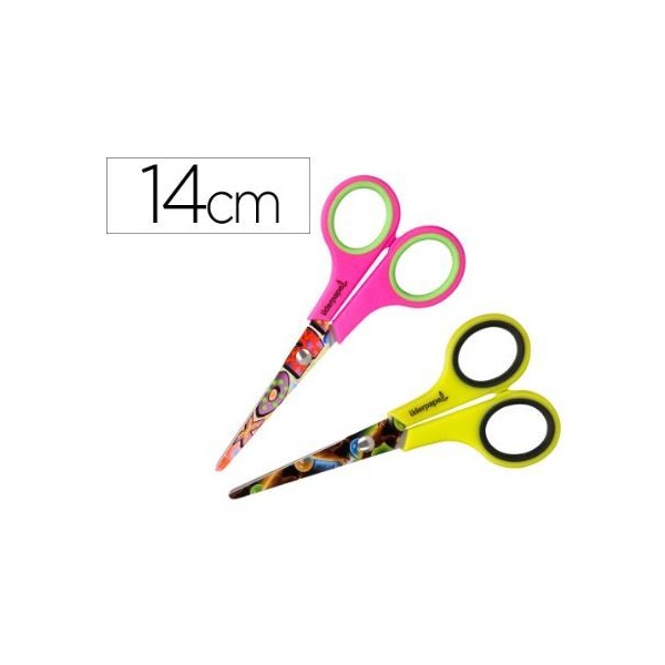TESOURA ESCOLAR LP 14CM HIP HOP CORES SORTIDAS