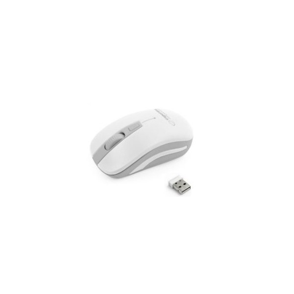 RATO 800/1200/1600 DPI 2.4GHz BRANCO / CINZA S/ FIO