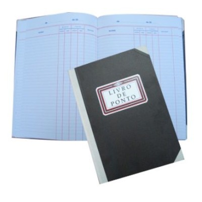 LIVRO DE PONTO CAPA AZUL A4 100 FOLHAS