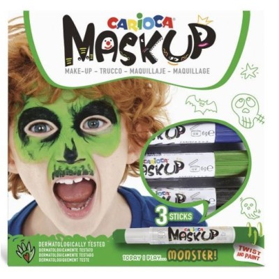 PINTURA FACIAL CARIOCA MASK UP 3 CORES - MONSTER