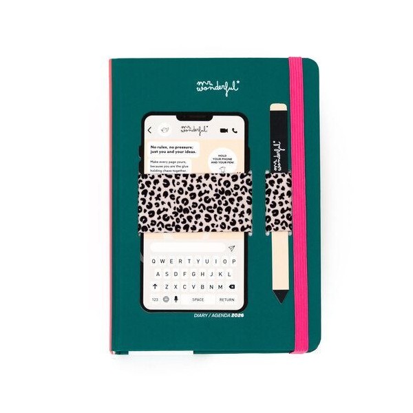 AGENDA SEMANAL 2026 A5 MR WONDERFUL C/SUPORTE DE TELEMOVEL - MY NEW ERA 