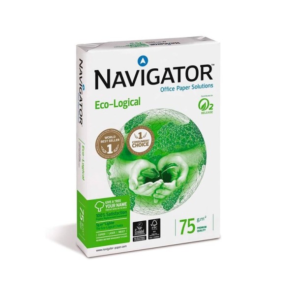 RESMA PAPEL FOTOCOPIA NAVIGATOR ECOLOGICO A4 75GR.