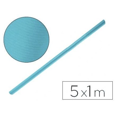 ROLO PAPEL KRAFT 65gr/m2  5x1MT - AZUL TURQUESA