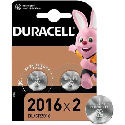 BLISTER 2x PILHAS LITHIUM DURACELL CR2016 3V