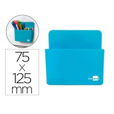 ORGANIZADOR / PORTA LAPIS MAGNETICO P/ QUADRO BRANCO 125x75x40mm - AZUL