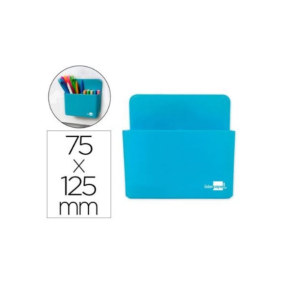 ORGANIZADOR / PORTA LAPIS MAGNETICO P/ QUADRO BRANCO 125x75x40mm - AZUL