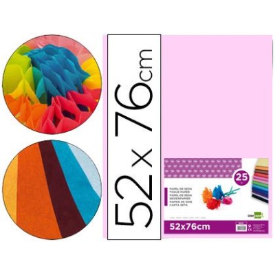 PAPEL SEDA 51x76cm 25 FOLHAS ROSA